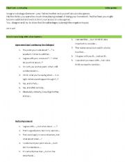 English Worksheet:  role play on video games