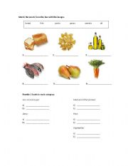 English worksheet: Food vocabulary