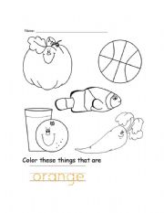 English Worksheet: Orange