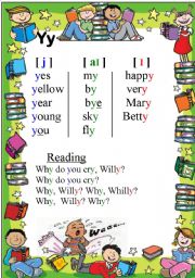 English Worksheet: Learn to read Yy