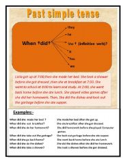 English Worksheet: past simple 