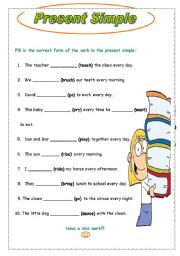 English Worksheet: PRESENT SIMPLE 
