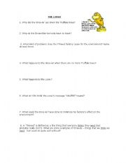 English Worksheet: The Lorax