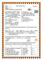 English Worksheet: 7th form test