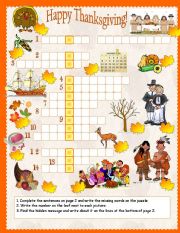 Thanksgiving Crossword