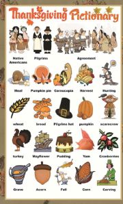 English Worksheet: Thanksgiving pictionary