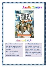 English Worksheet: Fawlty Towers -Gourmet Night -BRITISH HUMOUR - KEY included.