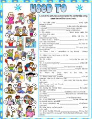 English Worksheet: USED TO