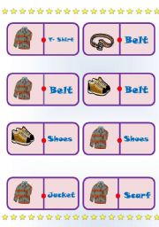 English Worksheet: CLOTHES DOMINOES (part 2)