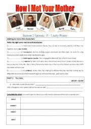 English Worksheet: How I Met Your Mother - Season 2 Episode 15