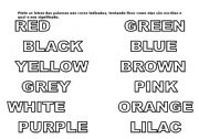 English Worksheet: Colours