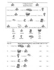 English worksheet: story