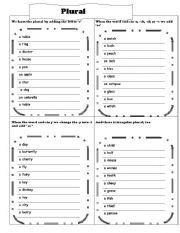 English Worksheet: Plurals