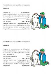 English Worksheet: Superlative and Comparatives Gap Fill