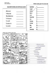 English Worksheet: Months of the year