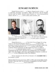 English worksheet: Edward Norton