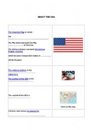 English Worksheet: ABOUT USA