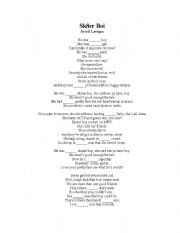 English Worksheet: Sk8r Boi (Article Review)