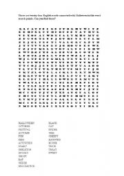 English worksheet: Halloween crossword