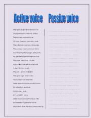 Active and passive voice 