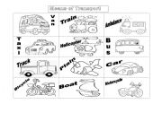 English Worksheet: MEANS OF TRANPORTATION 