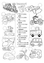 English Worksheet: TRANSPORT