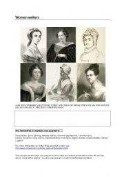 English Worksheet: Women writers