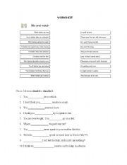 English worksheet: Had better- advice