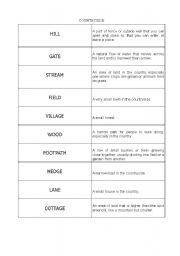 English Worksheet: Urban and countryside dominoes