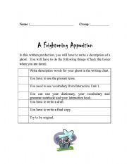 English Worksheet: A Frightening Apparition