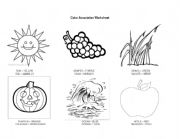 English Worksheet: Color association Worksheet