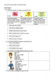 English worksheet: vocabular and readng workshhet