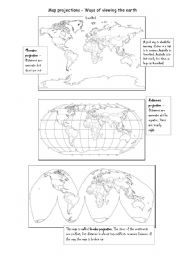 English worksheet: Map Projections