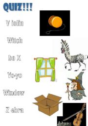 English worksheet: alphabet  v w x y z