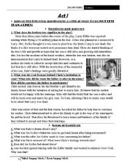 English Worksheet: All My Sons - Act 1