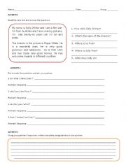 English Worksheet: Personal Identification