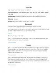 English Worksheet: part of the body 