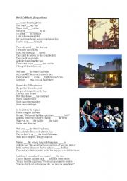 English Worksheet: Hotel California - The Eagles - Prepositions