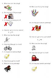 English worksheet: Great Game for Elementary Review 
