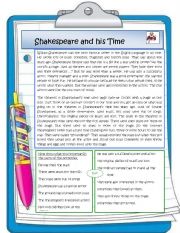 Shakespeare and his Time