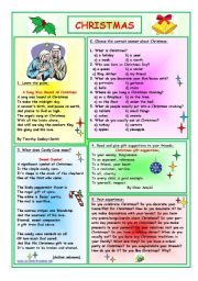 English Worksheet: Christmas