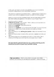 English Worksheet: Functional Writing Formats