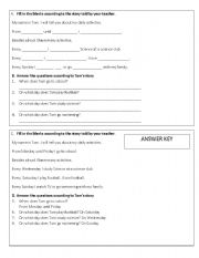 English Worksheet: Daily Routines