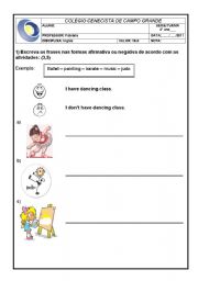 English Worksheet: EXERCISE OR TEST