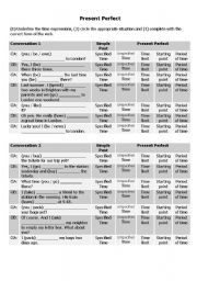 English Worksheet: Present Perfect vs. Simple Past