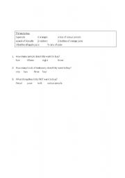 English Worksheet: Things to buy