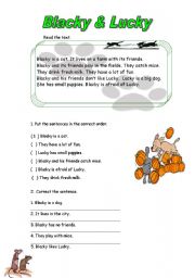 English worksheet: farm animals