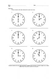 English Worksheet: Time