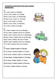 English Worksheet: PRESENT SIMPLE