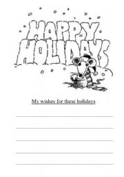 English Worksheet: Wishes